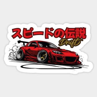 Red RX8 Drift JDM Sticker